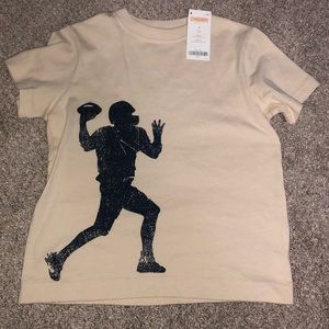 Cream football t-shirt